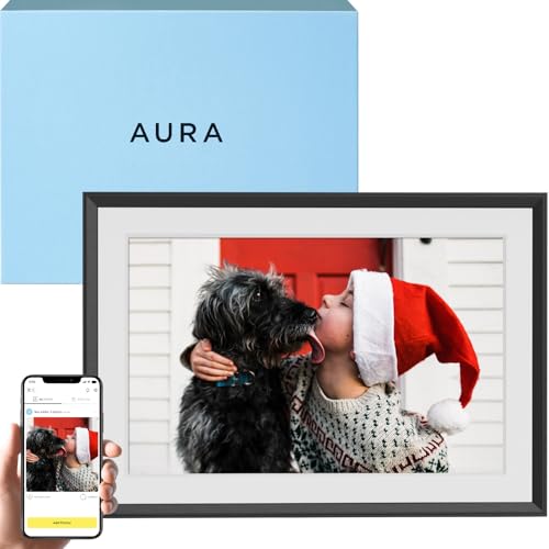 Aura Marco de fotos digital - Pantalla HD de 10.1 pulgadas | El mejor marco digital de Wirecutter para regalar - Envía fotos directamente desde tu teléfono desde cualquier lugar | Configuración rápida