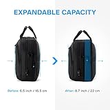 BAGSMART Bolsa para laptop de 17.3 pulgadas, bolsa expandible para computadora portátil, maletín para hombres y mujeres, bolsa de hombro para laptop, bolsa de trabajo, viajes de negocios, oficina,