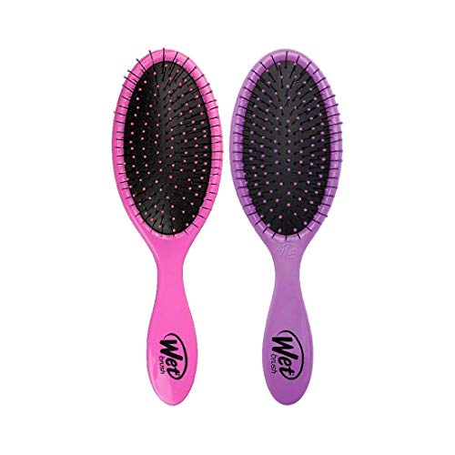 Wet Brush Original Detangling Hair Brush, Pink & Purple 2-Pack - Ultra-Soft IntelliFlex Bristles - Detangler Brush Glide Through Tangles With Ease For All Hair Types - For Women, Men,Wet & Dry Hair