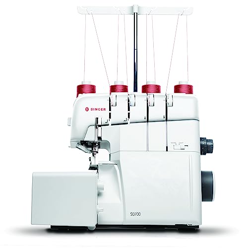 SINGER Professional S0700 Heavy-Duty Serger Air Threading Overlock and Accessory Kit | 4-3-2 Stitch Capability, Extra High Presser Foot Lifter, 1300 Stitches per minute & Adjustable Stitch Length