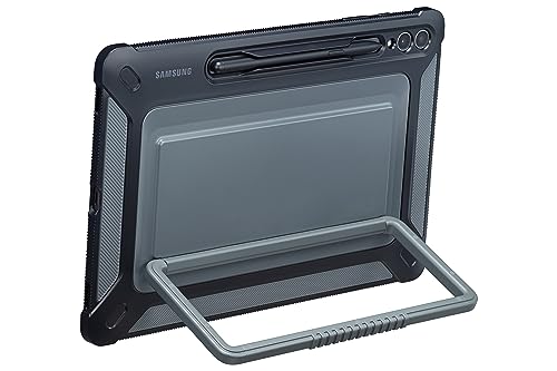 Samsung Galaxy Tab S9 Outdoor Cover, Rugged Tablet Protector and Carrying Case, Military Grade Protection, Built-in Kickstand, S Pen Holder, US Version, EF-RX710CBEGUJ, Black