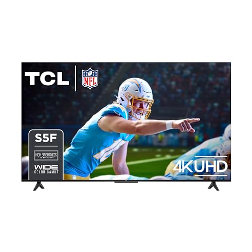 TCL 55-Inch Class S5 UHD 4K LED Smart TV with Fire TV (55S551F, 2024 Model), Dolby Vision, HDR PRO+, Dolby Atmos, Alexa Built-in with Voice Remote, Apple AirPlay 2 Compatibility, Streaming Television