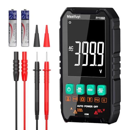 Multímetro Digital, Probador Eléctrico NCV, Probador Multi Inteligente Compacto, True RMS 4000 cuentas, Protección contra sobrecarga, Auto-Ranging, Capacitancia, Continuidad, Frecuencia, Resistencia