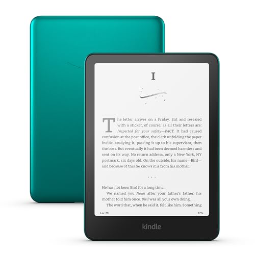 All-new Amazon Kindle Paperwhite Signature Edition (32 GB) – Our fastest Kindle with auto-adjusting front light, wireless charging, and weeks of battery life – Metallic Jade