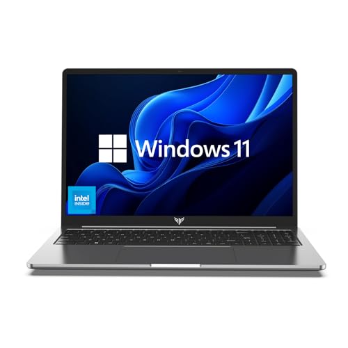 KAIGERR Portátil para juegos, computadora portátil 2024 con procesador Intel Quad-Core (hasta 3.6 GHz), 16 GB DDR4 512 GB SSD, Windows 11 portátil, 15.6 pulgadas IPS 1080P, carcasa metálica, USB 3.2,