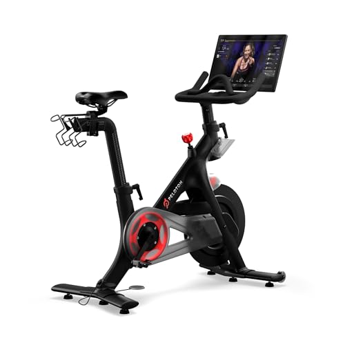 Peloton Bike original | Bicicleta estática estática para interiores con pantalla táctil HD inmersiva de 22 pulgadas (poste de asiento actualizado)