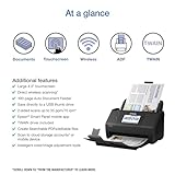 Epson Workforce ES-580W - Escáner de documentos de escritorio inalámbrico a color dúplex para PC y Mac con alimentador automático de documentos (ADF) de 100 hojas y pantalla táctil intuitiva de 4.3"