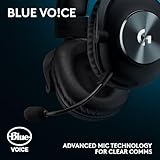 Logitech G Auriculares con cable Pro X SE: micrófono desmontable azul VO!CE Boom Mic, DTS 7.1, controladores de 1.969 in, USB auxiliar de 0.138 in, USB DAC incluido, para PC, Xbox, PS5, PS4 - Negro -