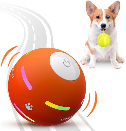 PetDroid Interactive Dog Toys Dog Ball,[Newly Upgraded] Durable Motion Activated Automatic Rolling Ball Toys for/Small/Medium/Large Dogs,USB Rechargeable