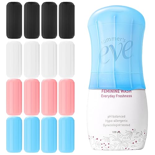 16 Pack Silicone Bottle Covers,Travel Essentials for Women,Cruise Ship Essentials,Airplane Travel Accessories Luggage Travel Size Toiletries,Elastic Sleeves for Leak Proofing,Travel Must Haves