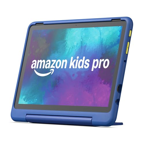 Amazon Fire HD 10 Kids Pro tablet (newest model) ages 6-12. Bright 10.1" HD screen, includes ad-free content, robust parental controls, 13-hr battery and slim case for older kids, 32 GB, Nebula