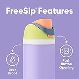 Owala FreeSip - Botella de agua aislada de acero inoxidable con popote para deportes, viajes y escuela, botella de agua deportiva sin BPA, 24 onzas, camuflaje fresco