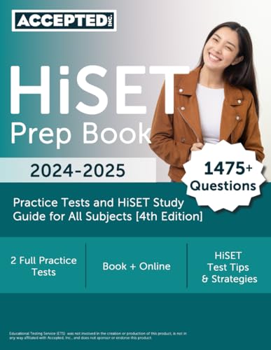 HiSET Prep Book 2024-2025: 2 Practice Tests and HiSET Study Guide for All Subjects [4th Edition]