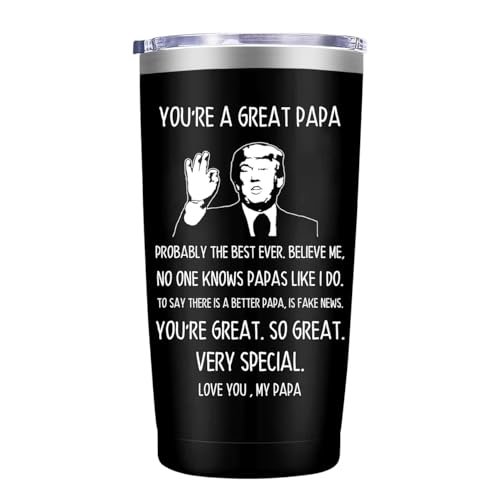 MFGNEH - Regalos para el día del padre, regalos de Navidad para papá, regalos para papá de hijos, regalos de cumpleaños para papá, regalos para abuelo de nietos, taza negra de 20 onzas