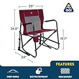 GCI Outdoor - Mecedora Freestyle Rocker, silla mecedora portátil y silla de campamento al aire libre, color negro