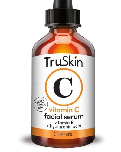 TruSkin Vitamin C Serum – Anti Aging Facial Serum with Vitamin C, Hyaluronic Acid, Vitamin E & More – Brightening Serum for Dark Spots, Even Skin Tone, Eye Area, Fine Lines & Wrinkles, 2 Fl Oz