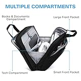 BAGSMART Bolsa para laptop de 17.3 pulgadas, bolsa expandible para computadora portátil, maletín para hombres y mujeres, bolsa de hombro para laptop, bolsa de trabajo, viajes de negocios, oficina,