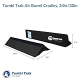 Tumbl Trak Cunas de barril de aire (solo cunas) – Uso con todos los rodillos inflables de gimnasia y animación, 24 pulgadas/30 pulgadas, negro