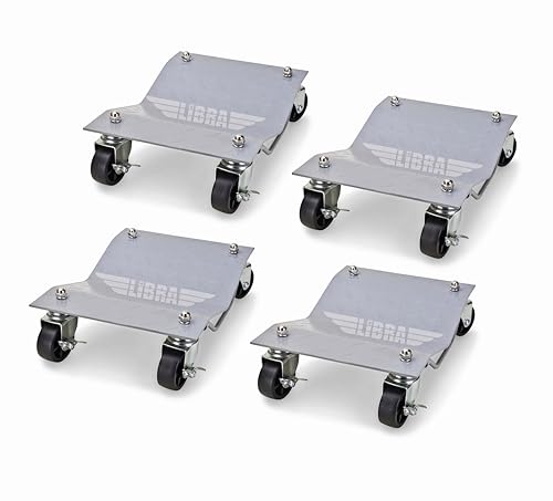 LIBRA Set of 4 Car Tire Dolly Wheel Dolly Vechicle Dolly Car Moving Dolly - Heavy Duty 27018