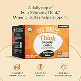 Four Sigmatic K-Cups de café de hongos | Café tostado oscuro orgánico y de comercio justo con melena de león y yacón | Apoyo para el enfoque y el sistema inmunológico | Vegano y Keto | Cápsulas