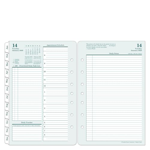 FranklinCovey - Original Two Page Per Day Ring-Bound Planner (Classic, Jan 2025 - Dec 2025)