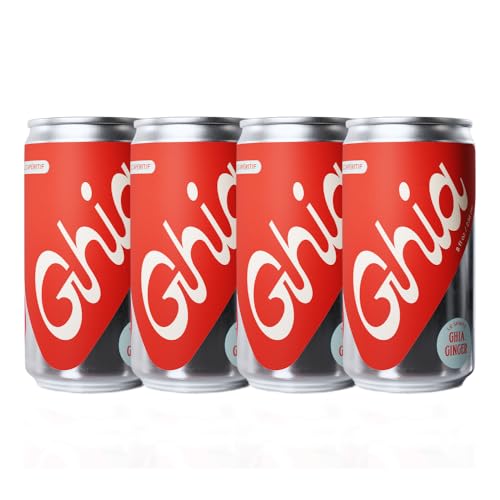 Ghia Non-Alcoholic Ginger Le Spritz, 8 Fl Oz (4-Pack) | Mocktail & Cocktail Mixer, Zero Proof Sparkling Apéritif with Soothing Herbal Extracts