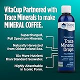 VitaCup Cápsulas de café mineral con trazas de minerales, hidrata, repone y restaura, con minerales marinos, electrolitos, café orgánico, tostado medio oscuro, cápsulas de una sola porción compatible