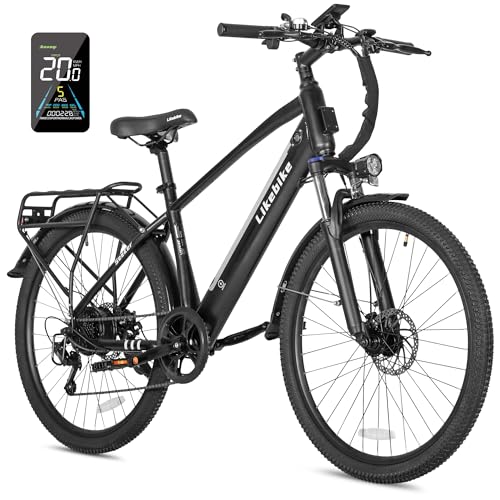 Seeker 26" Electric Bike for Adults with Peak 500W Brushless Motor, 35Miles 324WH Removable Battery 20MPH Commuting Electric Mountain Bike,UL 2849 Certified, Front Fork Suspension