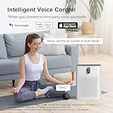 MORENTO Purificador de aire inteligente para habitaciones grandes del hogar de hasta 1076 pies cuadrados, compatible con Wi-Fi y Alexa, pantalla de calidad del aire PM2.5, modo automático, modo