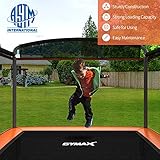 GYMAX Trampolín de 6 pies para niños con columpio, cama elástica rectangular recreativa aprobada por ASTM con red de seguridad, para interiores y exteriores, juego combinado de rebote para bebés,