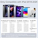 Lápiz óptico para iPad, carga rápida 13 minutos para Apple iPad Pencil, rechazo palma, sensibilidad inclinación, para iPad Air 3/4/5/M2 2018-2024, iPad Mini 5/6, iPad 6/7/8/9/10, iPad Pro