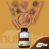 Canela de Ceilán orgánica certificada NutriFlair, 1200 miligramos por porción, 120 cápsulas