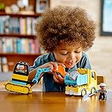 LEGO DUPLO 10931 - Vehículo de construcción de camiones y orugas para niños pequeños de 2 a 4 años de edad, juguete de desarrollo y aprendizaje de habilidades motoras finas