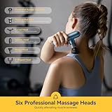 Deerma Massage Gun, Mini Massage Gun Travel Size Powerful Deep Tissue for On-The-Go Trip Portable Small Massage Gun Skin Friendly Metal Percussion Muscle Massager for Neck Back Shoulder