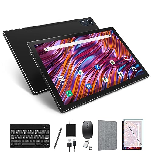 Latest 2024 Android 13 Tablet, 128GB+16(8+8 Expand)GB/512GB Expandable, Octa-Core Tablet with 5G WiFi, 8000mAh Battery, 10.1 inch Tablet with 21MP Camera, Tablet with Keyboard, Bluetooth, Mouse, Case.