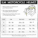 ILM - Casco integral para motocicleta urbana con bufanda de invierno extraíble, 2 viseras, aprobado por DOT