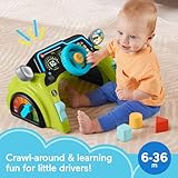 Fisher-Price Juguete de aprendizaje para bebés y niños pequeños, centro de actividades para conductores de Sit & Steer Driver con escenarios inteligentes para mayores de 6 meses