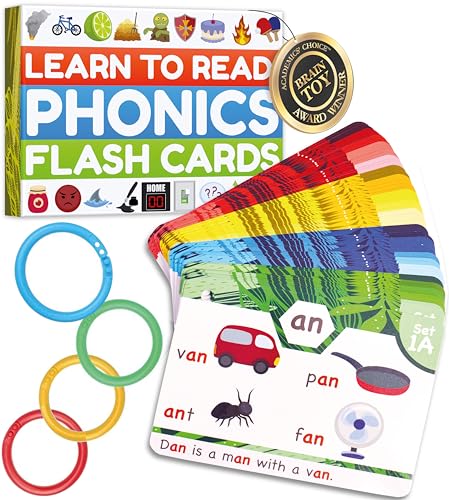 Tarjetas flash fonéticas – Aprende a leer en 20 etapas – Digraphs CVC mezcla sonidos vocales largos – Juegos para niños de 4 a 8 años Kindergarten Primer Segundo Grado Educación Educativa Actividad de