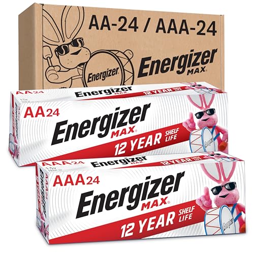 Energizer AA Batteries and AAA Batteries, 24 Max Double A Batteries and 24 Max Triple A Batteries Combo Pack, 48 Count