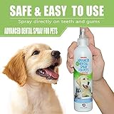 Sonnyridge Dog Dental Spray Removes Tartar, Plaque and Freshens Breath Instantly. The Most Advanced Dental Spray for Healthy Teeth, Gums and Oral Health Care for Your Dog, Cat or Pet - 1-8 oz. bottle