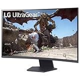 LG 32GS60QC-B Ultragear Monitor curvo para juegos de 32 pulgadas QHD (2560x1440) 180Hz 1ms 1000R AMD FreeSync HDR10 HDMIx2 DisplayPort Negro