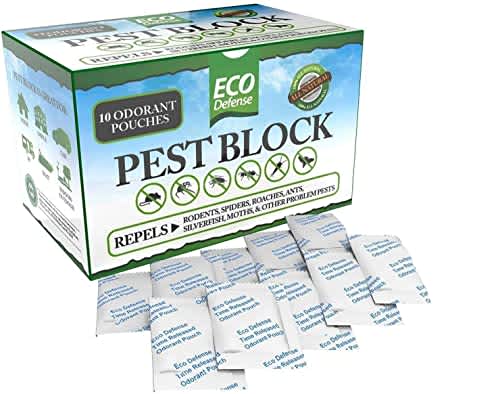 Eco Defense Pest Control Pouches - All Natural - Repels Rodents, Silverfish, Spiders, Roaches, Ants, Moths, Squirrels, & Other Pests