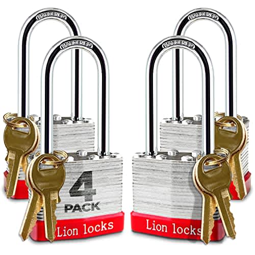 Lion Locks 2903LLS. - Candado acanalado de 2 pulgadas, 1 unidad de 9/16 pulgadas de ancho.