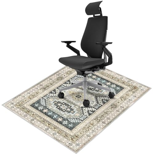 Vicwe Tapete para silla de oficina para suelo de madera dura, 48 x 60 pulgadas, protector para silla de oficina, tapete para silla rodante, tapete para silla de computadora, antideslizante, tapete de