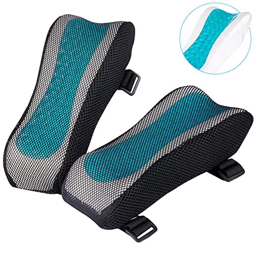 BEAUTRIP Ergonomic Armrest Pads- Office Chair Arm Rest Cover Pillow - Elbow Support Cushion for Computer, Gaming and Desk Chairs (Set of 2, Mesh Cover)