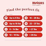 Huggies Pañales tamaño 3, pañales Little Snugglers para bebé, talla 3 (16-28 libras), 156 unidades (6 paquetes de 26), el embalaje puede variar