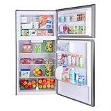 Kenmore Refrigerador/congelador de 33 pulgadas de capacidad de 20.4 pies cúbicos con estantería de vidrio ajustable de ancho completo, control de humedad, máquina de hielo, certificado ENERGY STAR,