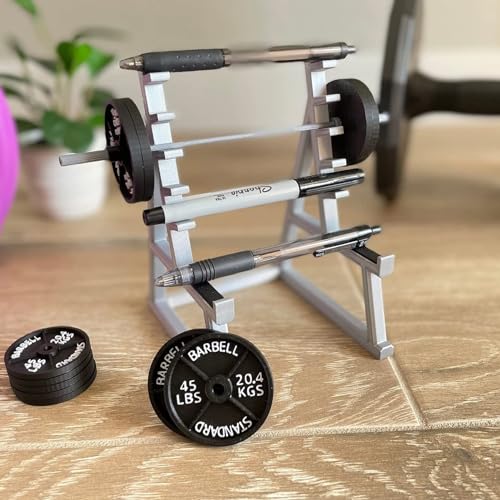 Zuukhard Squat Rack Pen Holder Fun Desk Accessories for Office Funny Pen Holder for Men Desk Mini Pen Organizer Unique for All Fitness Enthusiasts and Weightlifting Fans