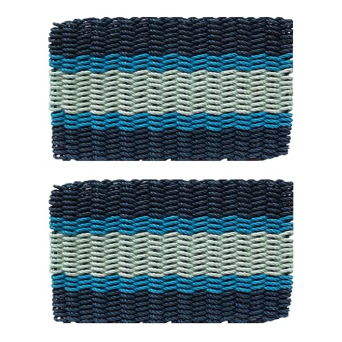 Maine Lobster Rope Doormats Weather-Resistant Lobster Rope Outdoor Mat (Pack of 2), Nautical-Grade Front Door Mat, Durable Welcome Mat, Handwoven in USA, (Bonita, 18" x 30") (18308112P)