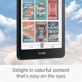 Presentación de Amazon Kindle Colorsoft Signature Edition (32 GB): con pantalla a color, luz frontal con ajuste automático, carga inalámbrica y batería de larga duración. Negro metalizado